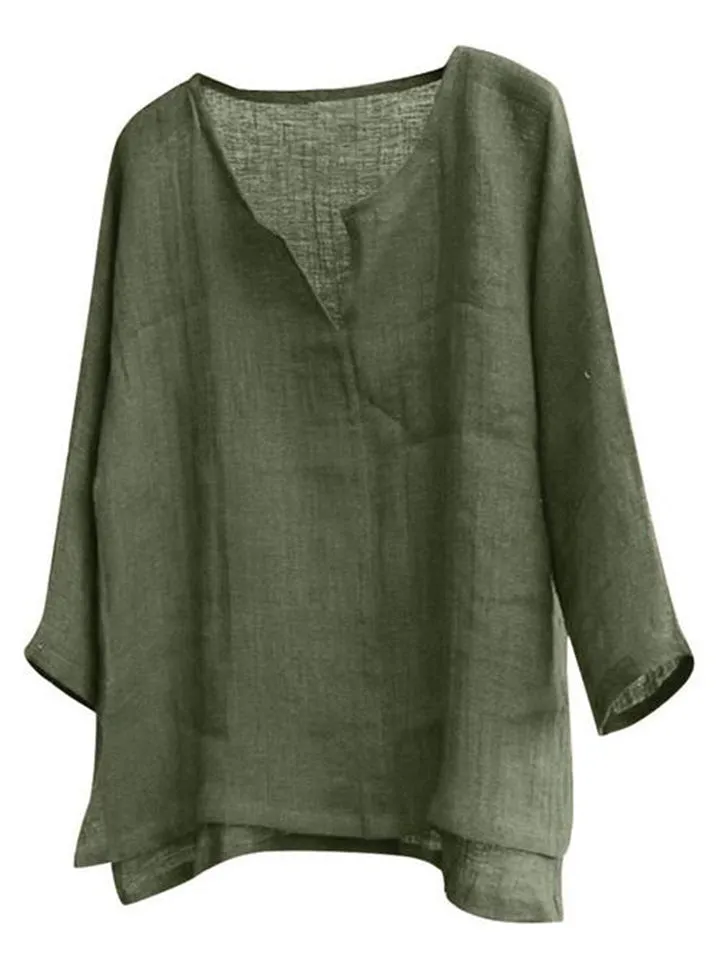 Comfy Solid Color Loose Shirts For Men