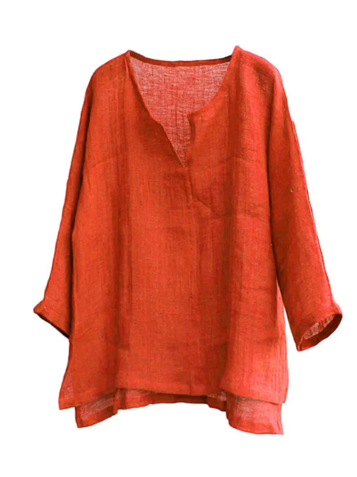Comfy Solid Color Loose Shirts For Men