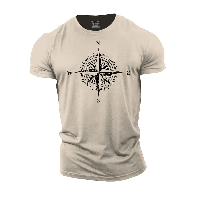 Cotton Compass Graphic Men's T-shirts