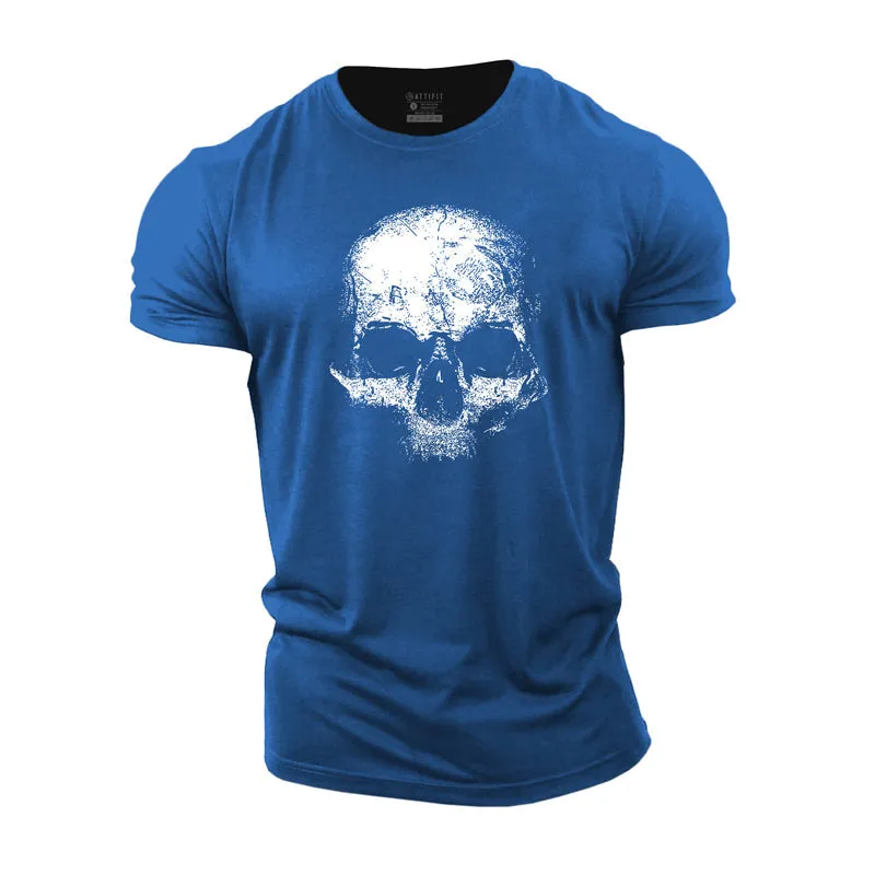 Cotton Skull Graphic Men's T-shirts