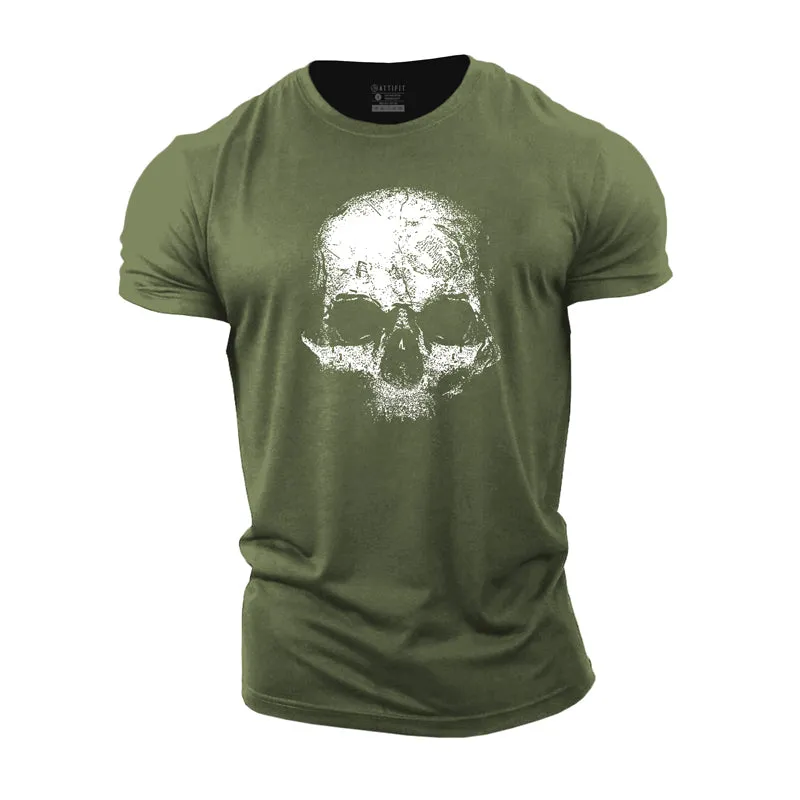 Cotton Skull Graphic Men's T-shirts