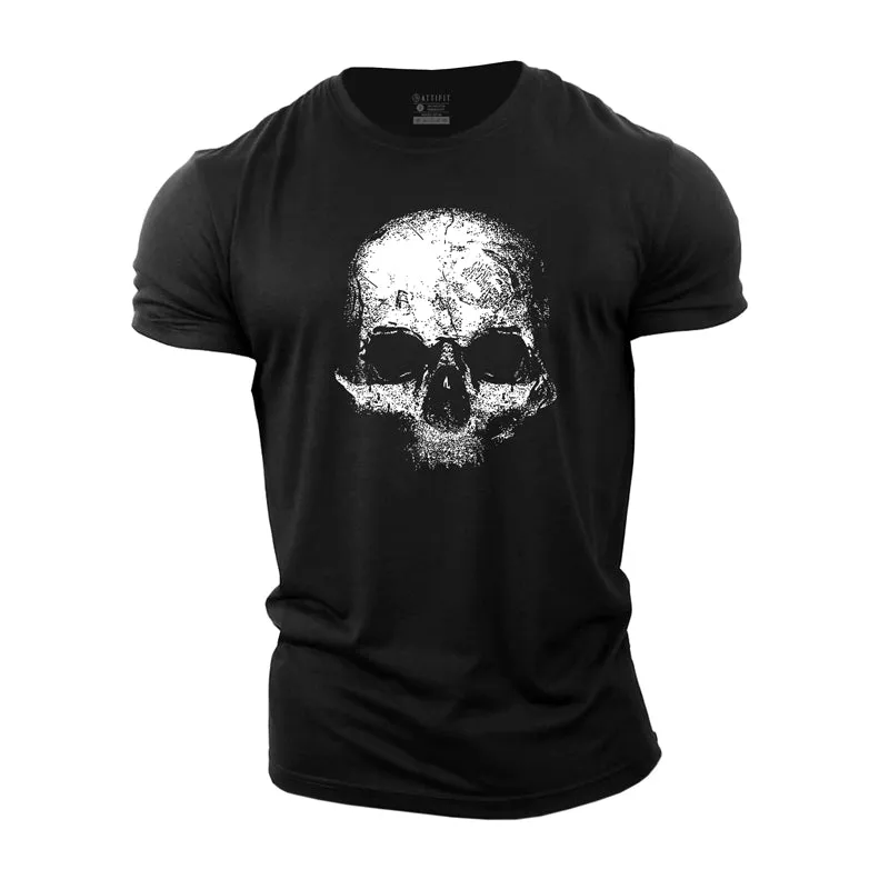 Cotton Skull Graphic Men's T-shirts