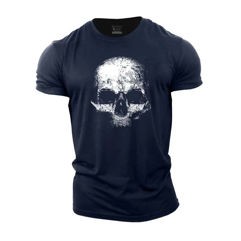 Cotton Skull Graphic Men's T-shirts