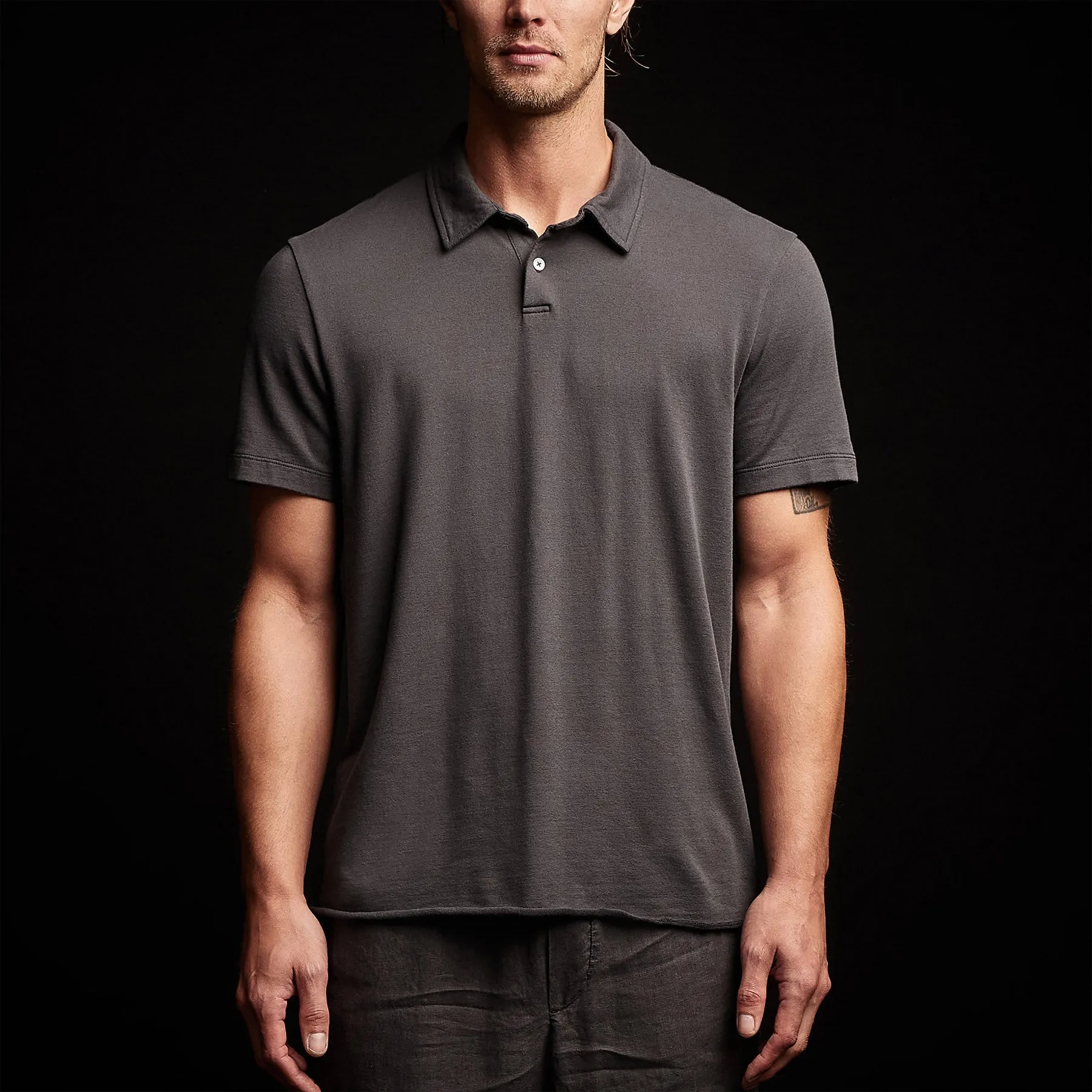 Crisp Cotton Terry Polo - Magma