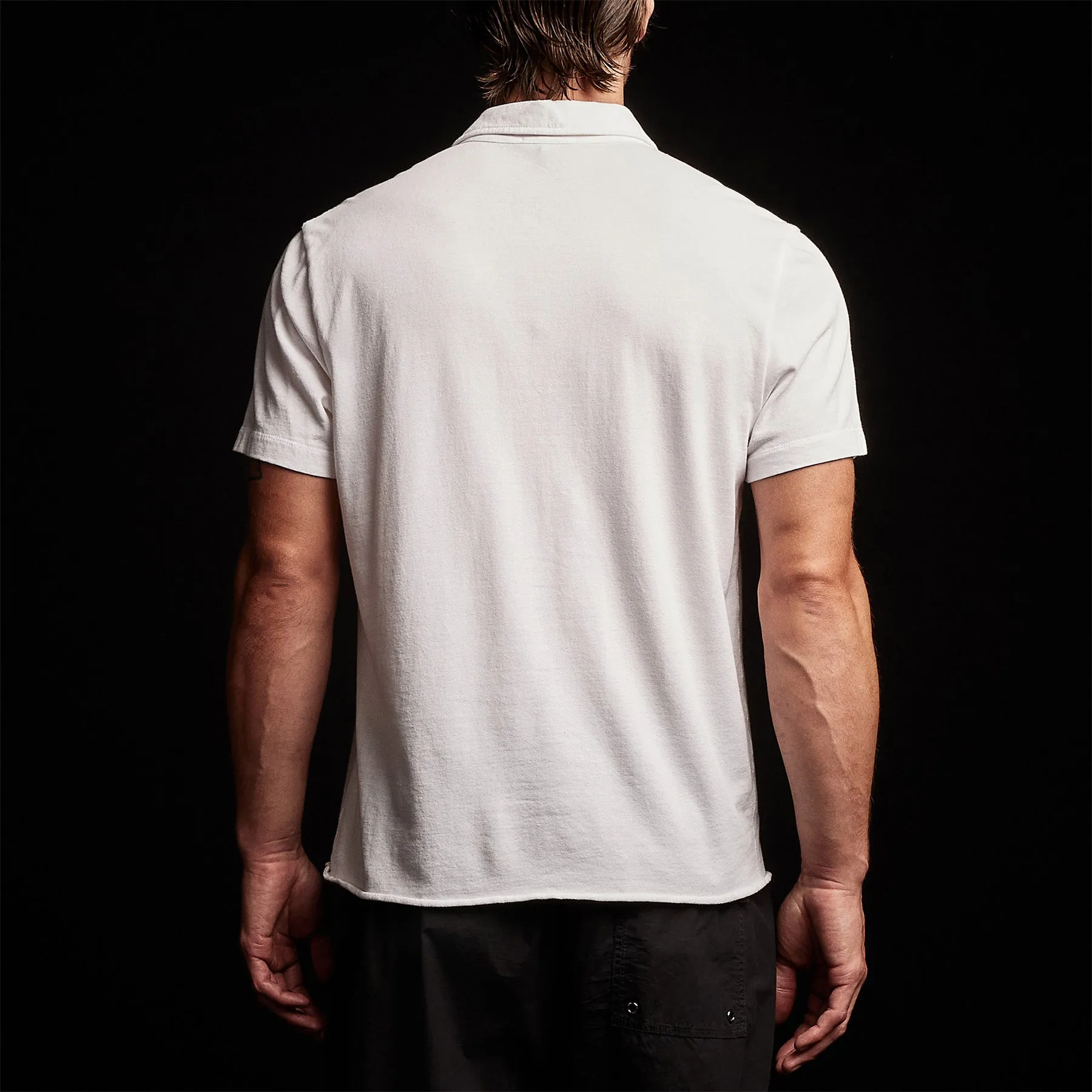 Crisp Cotton Terry Polo - White
