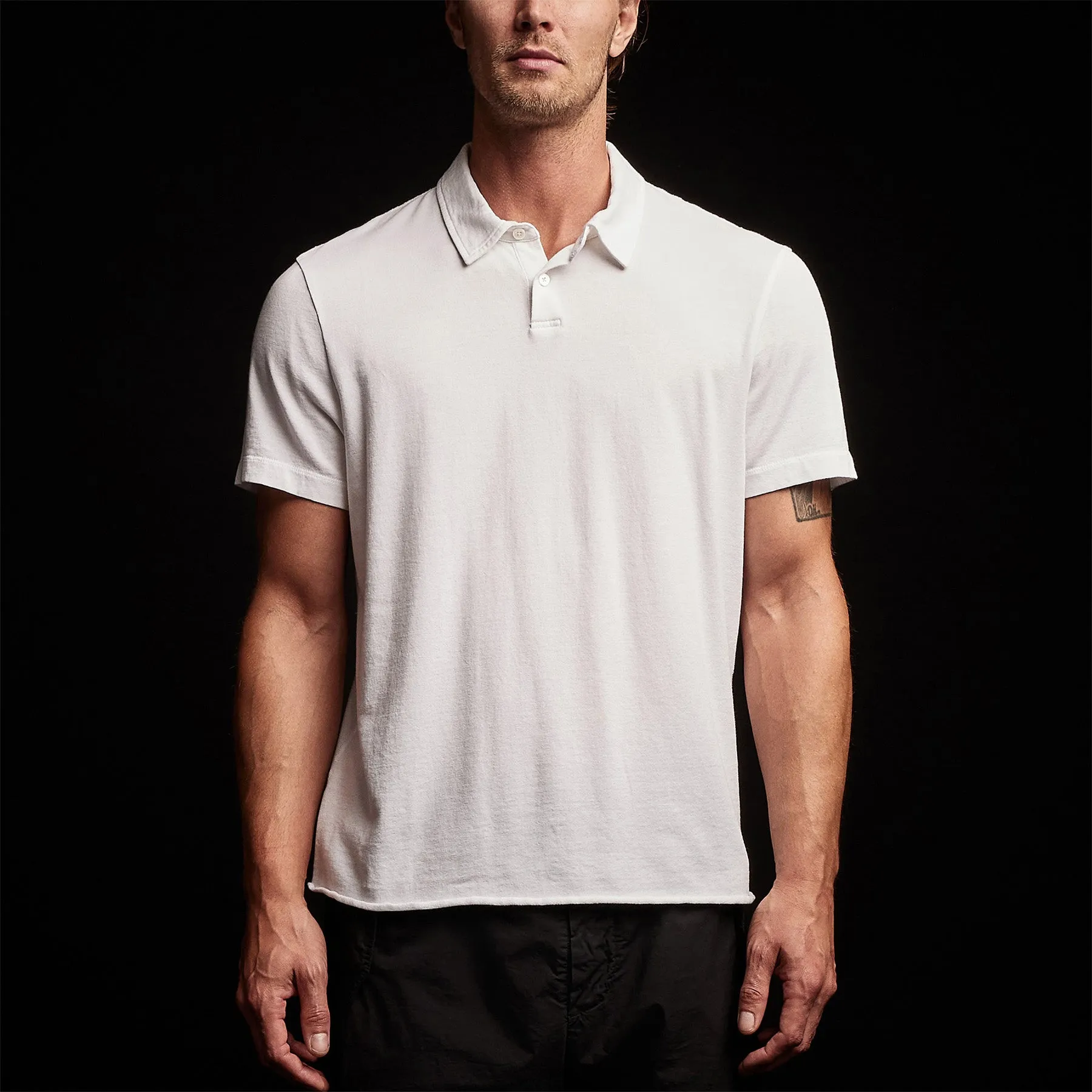 Crisp Cotton Terry Polo - White