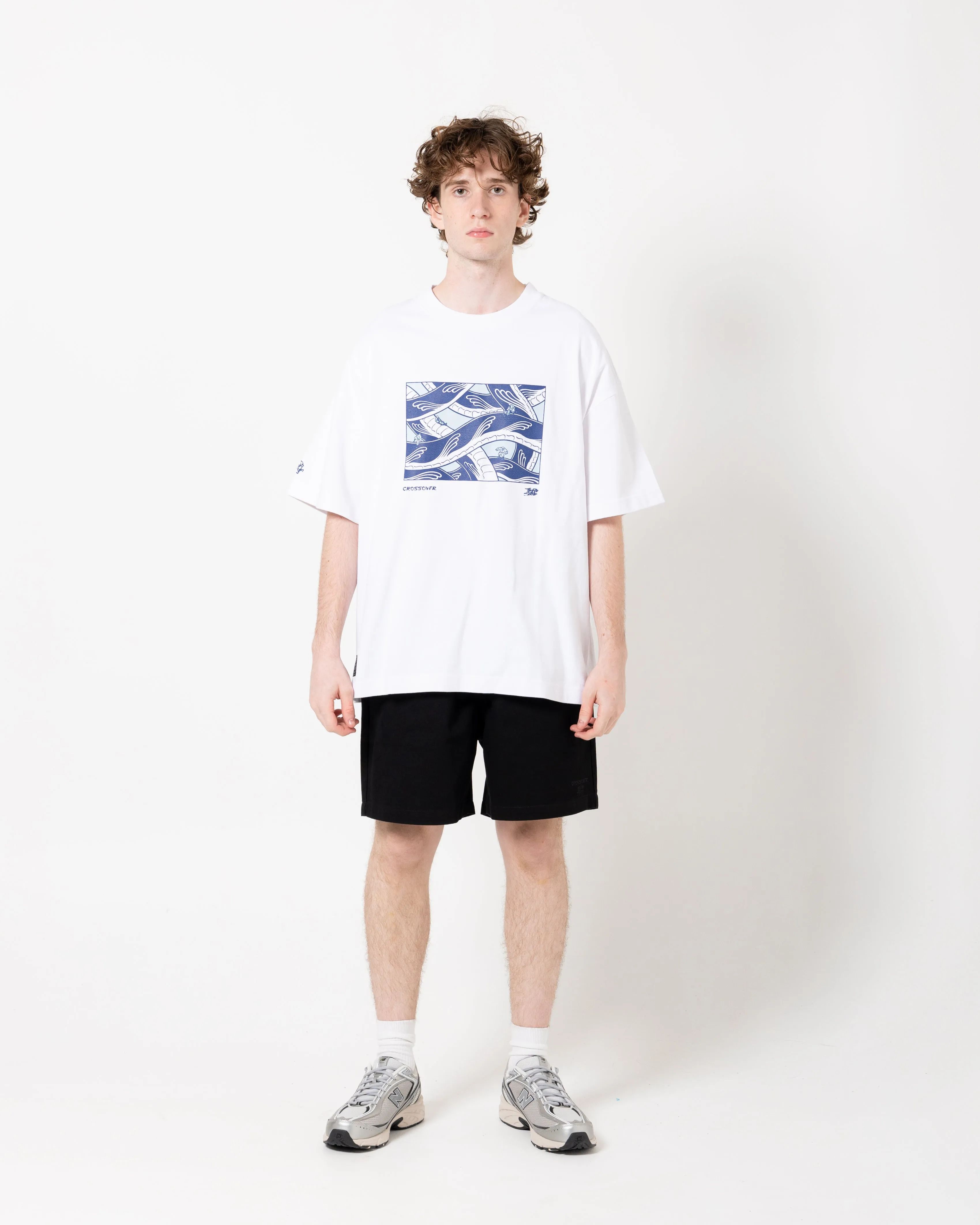 Crossover x Temple of Skate 'The Chamber of Snakes' Tee | White