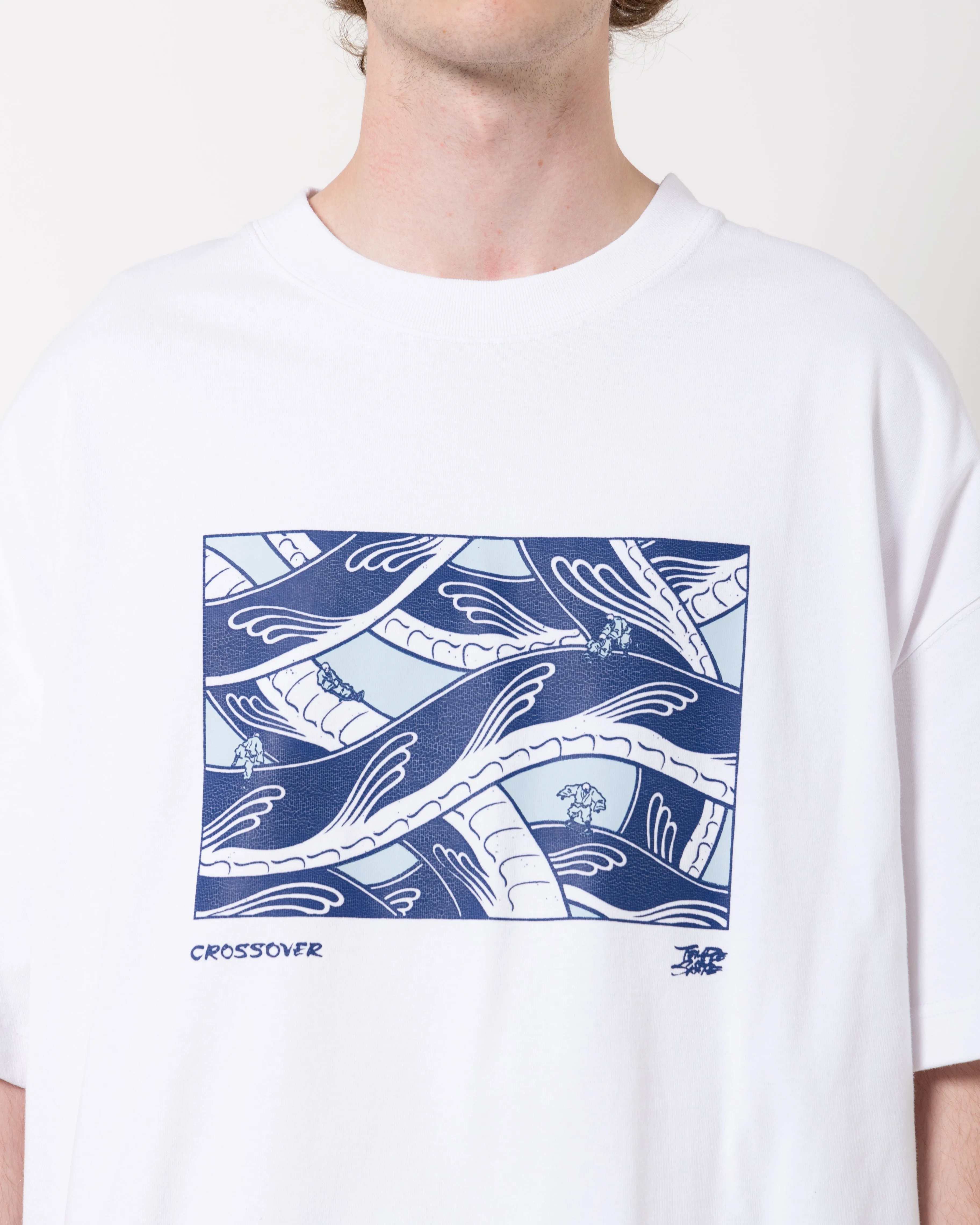 Crossover x Temple of Skate 'The Chamber of Snakes' Tee | White