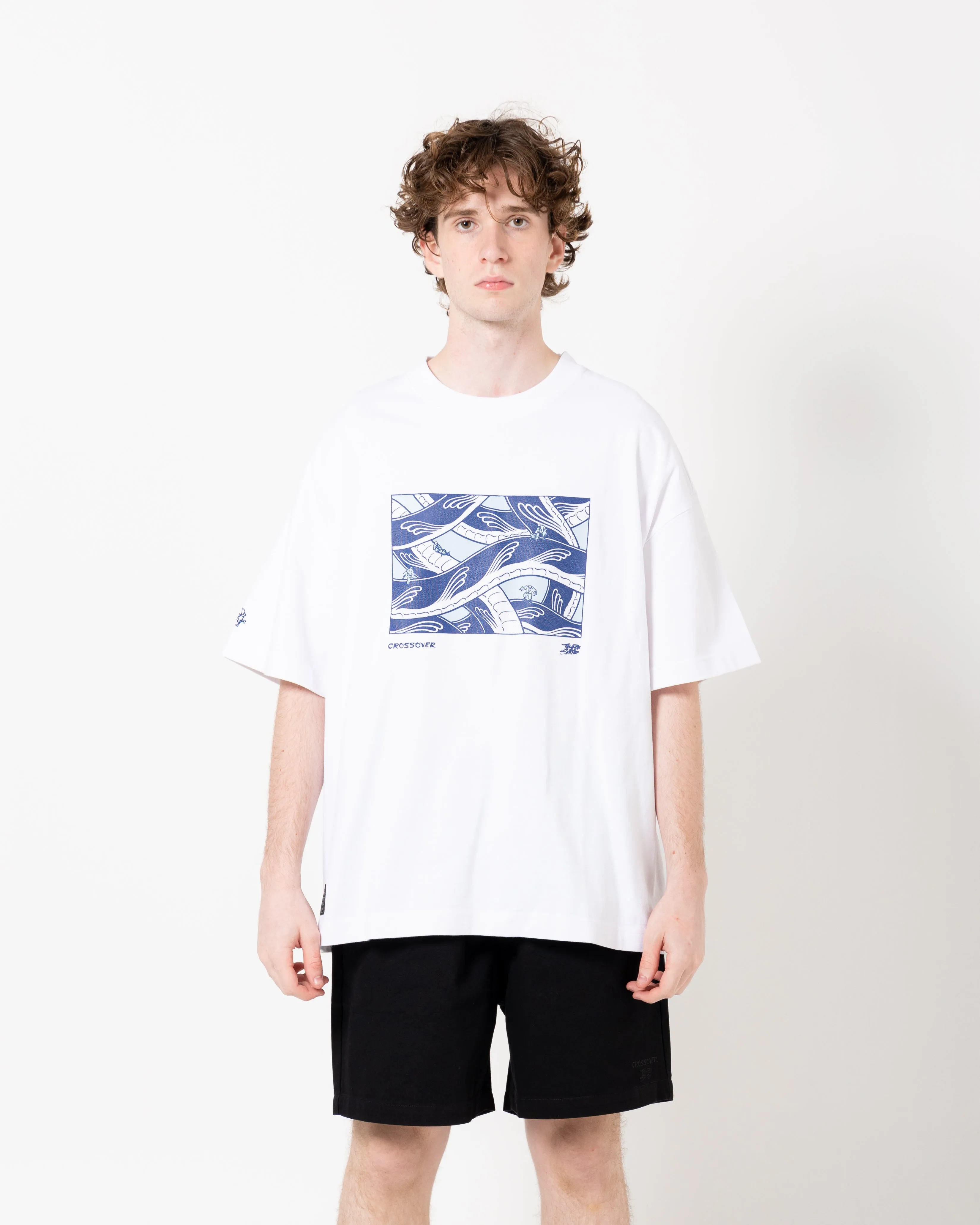 Crossover x Temple of Skate 'The Chamber of Snakes' Tee | White