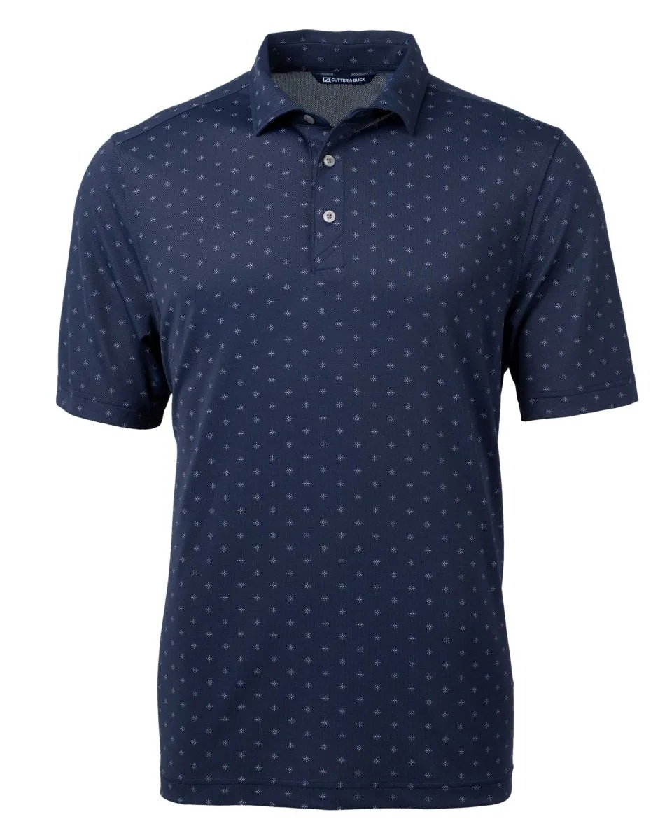 Cutter & Buck Men's Virtue Eco Pique Tile Print Recycled Polo