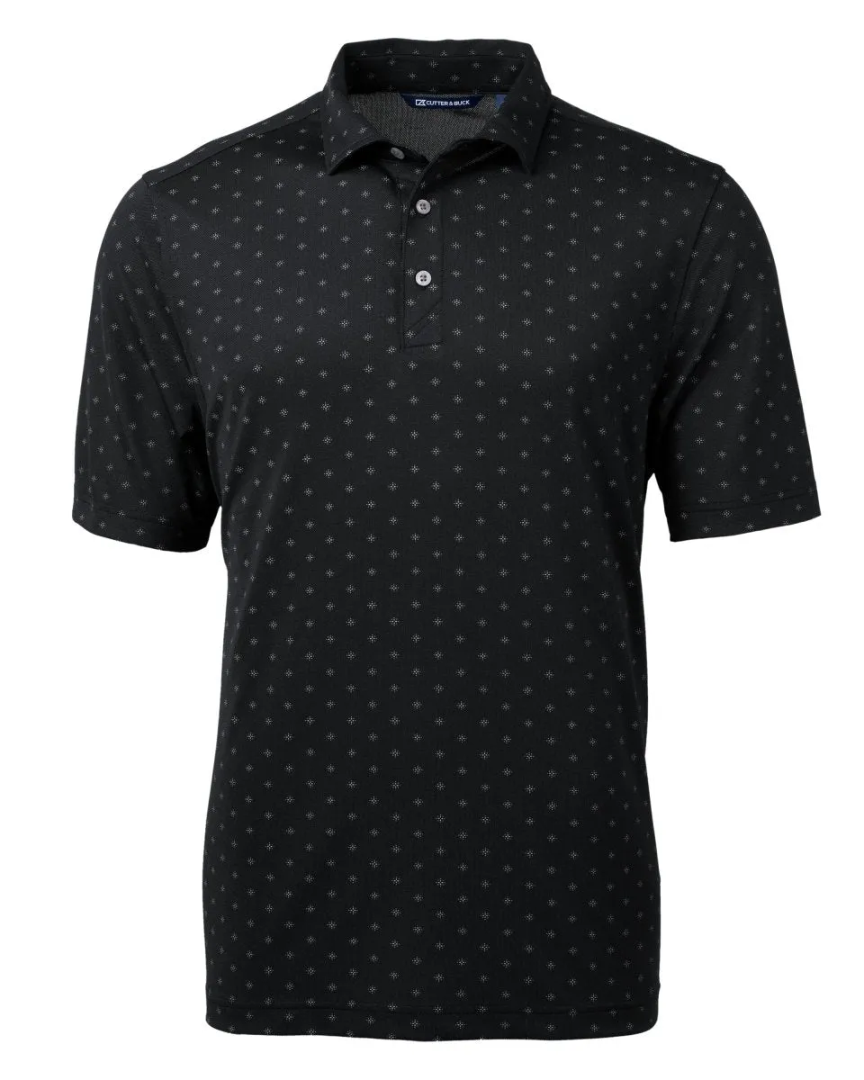 Cutter & Buck Men's Virtue Eco Pique Tile Print Recycled Polo
