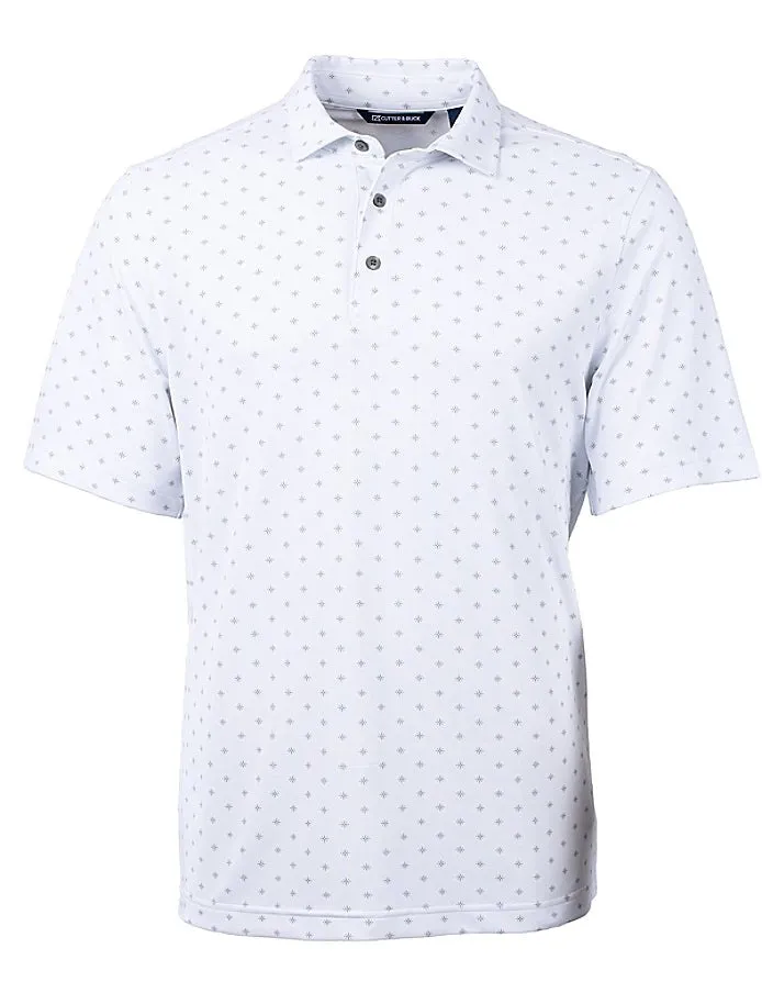 Cutter & Buck Men's Virtue Eco Pique Tile Print Recycled Polo