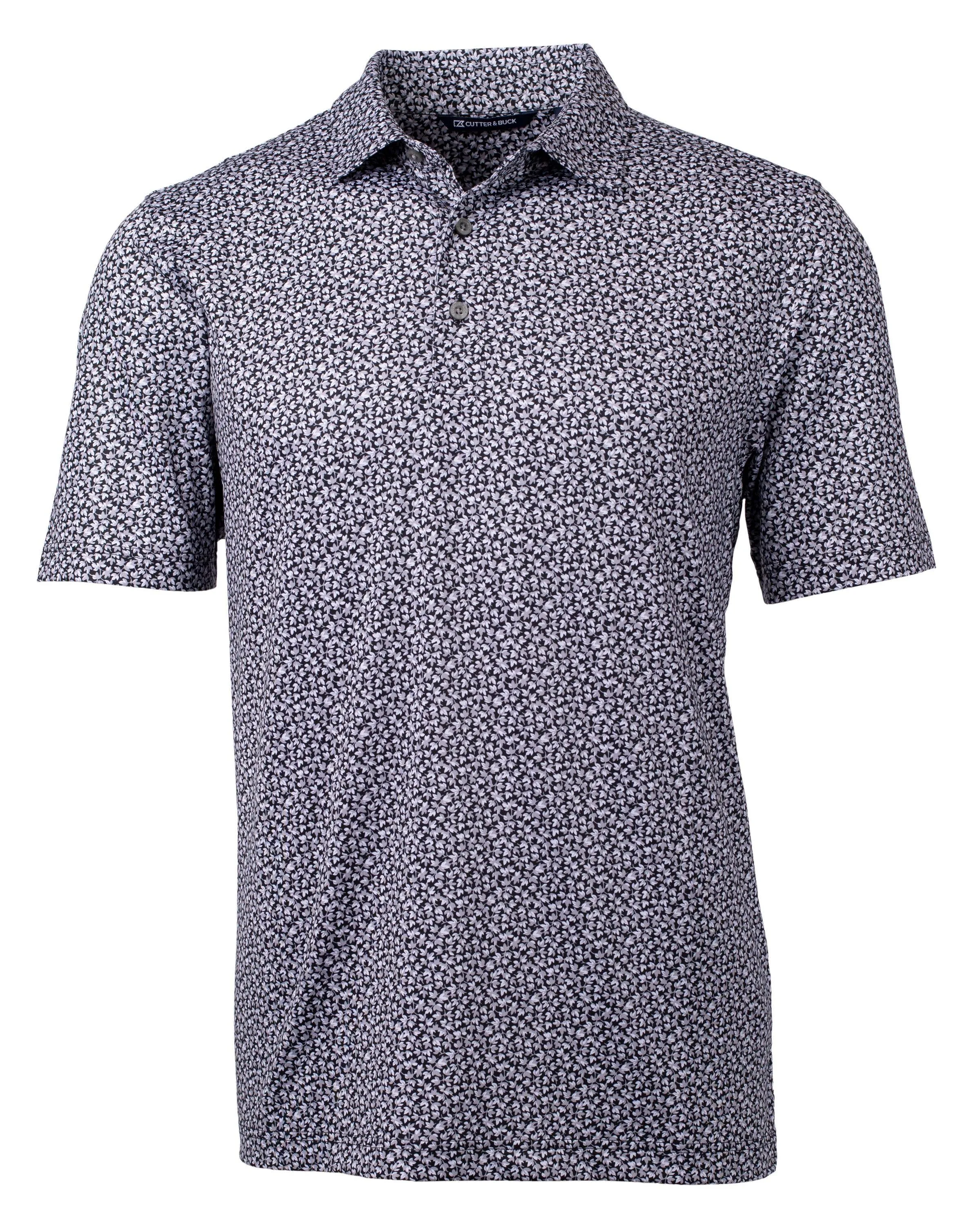 Cutter & Buck Pike Magnolia Print Stretch Men's Polo