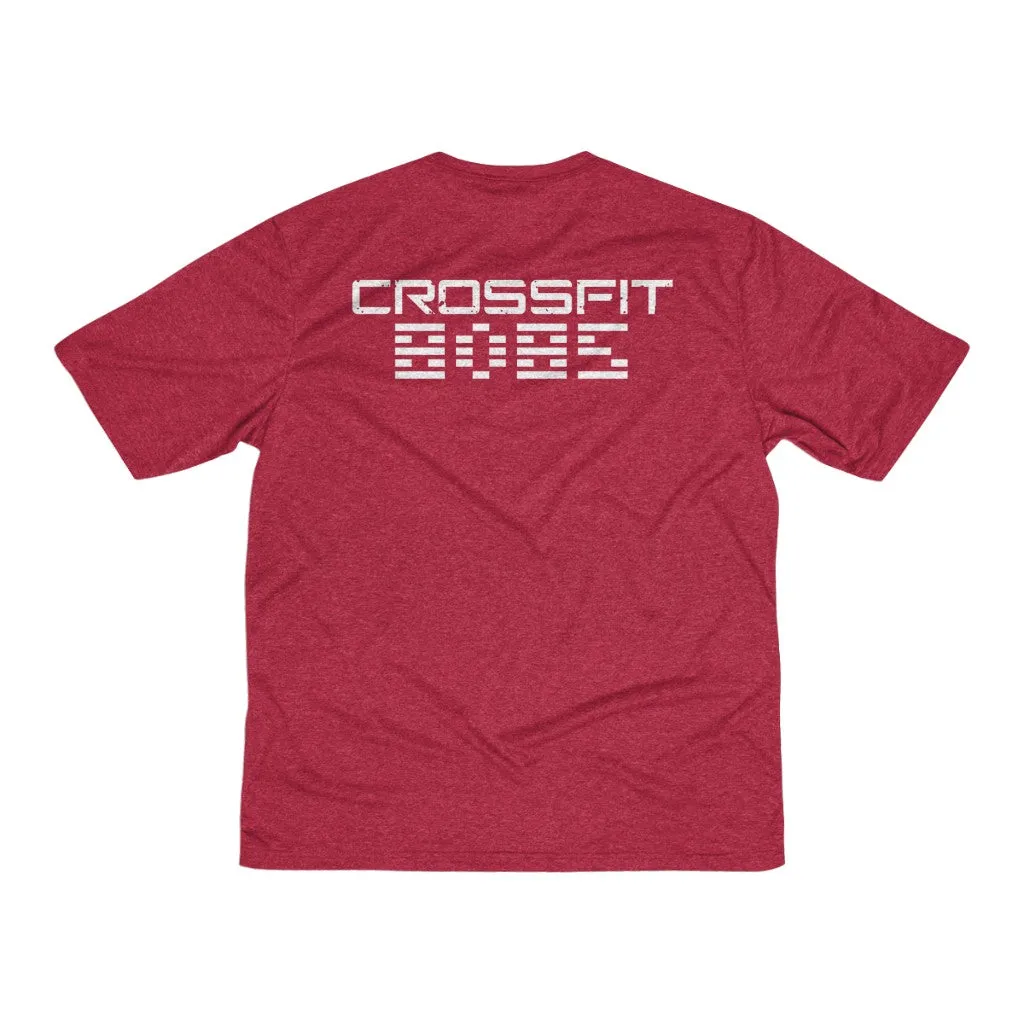 DEATH by Burpees (with CrossFit 8085 on back) - Men's Heather Dri-Fit Tee