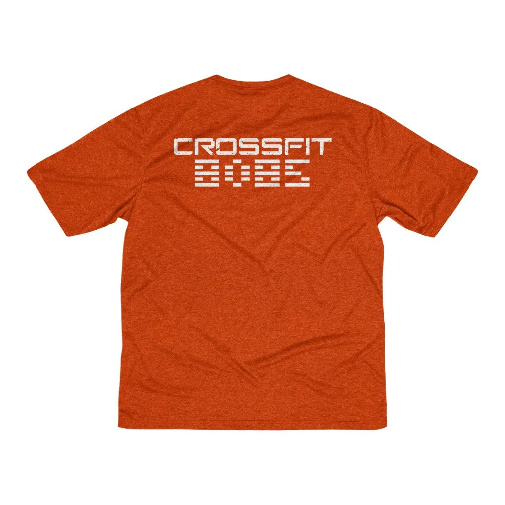 DEATH by Burpees (with CrossFit 8085 on back) - Men's Heather Dri-Fit Tee