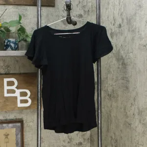DG2 by Diane Gilman Women's Flutter-Sleeve T-Shirt Black Small