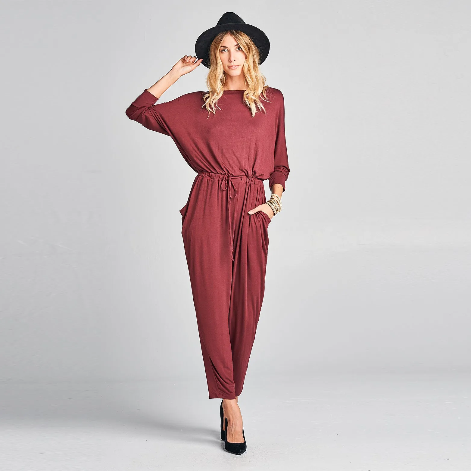 Double-Cross Rayon Jumpsuit