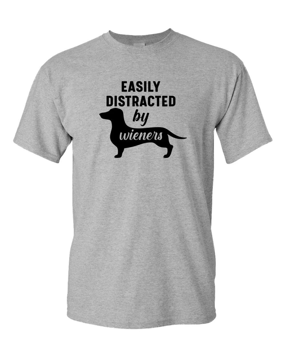 Easily distracted by wieners t-shirt, wieners dog lover t-shirt