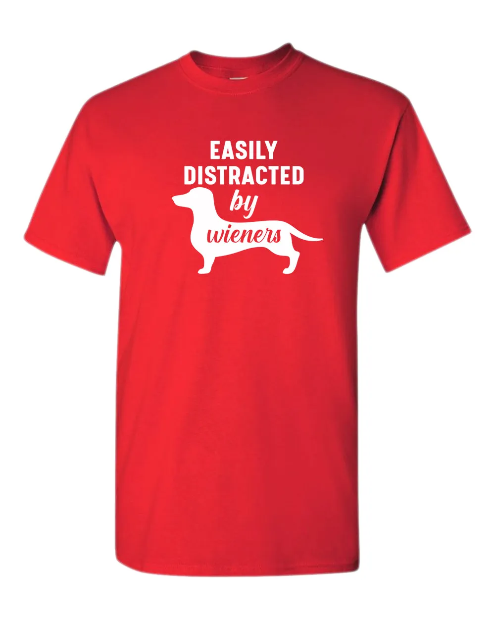 Easily distracted by wieners t-shirt, wieners dog lover t-shirt