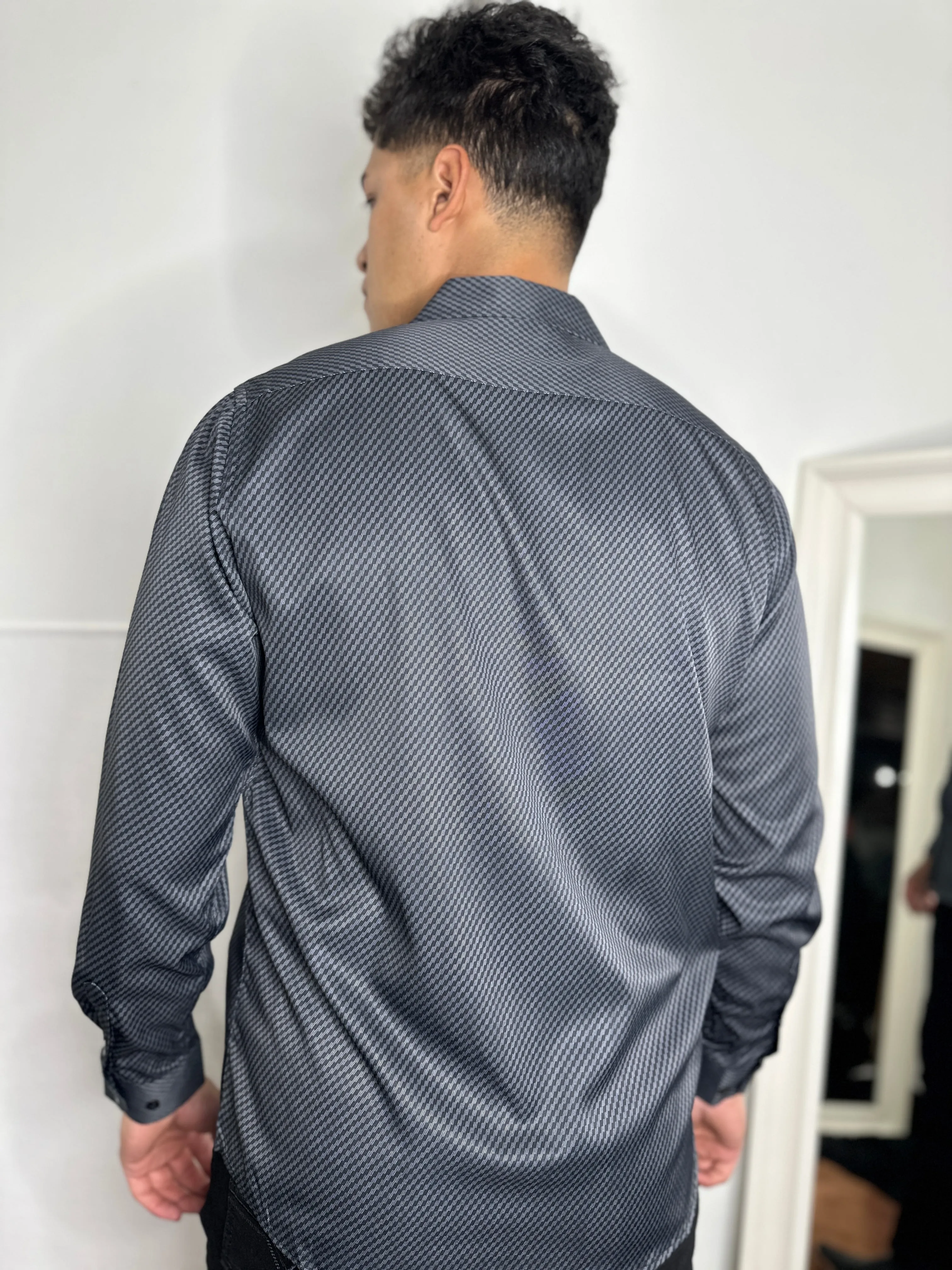 Edgardo Moderno Steel Grey Casual Shirt