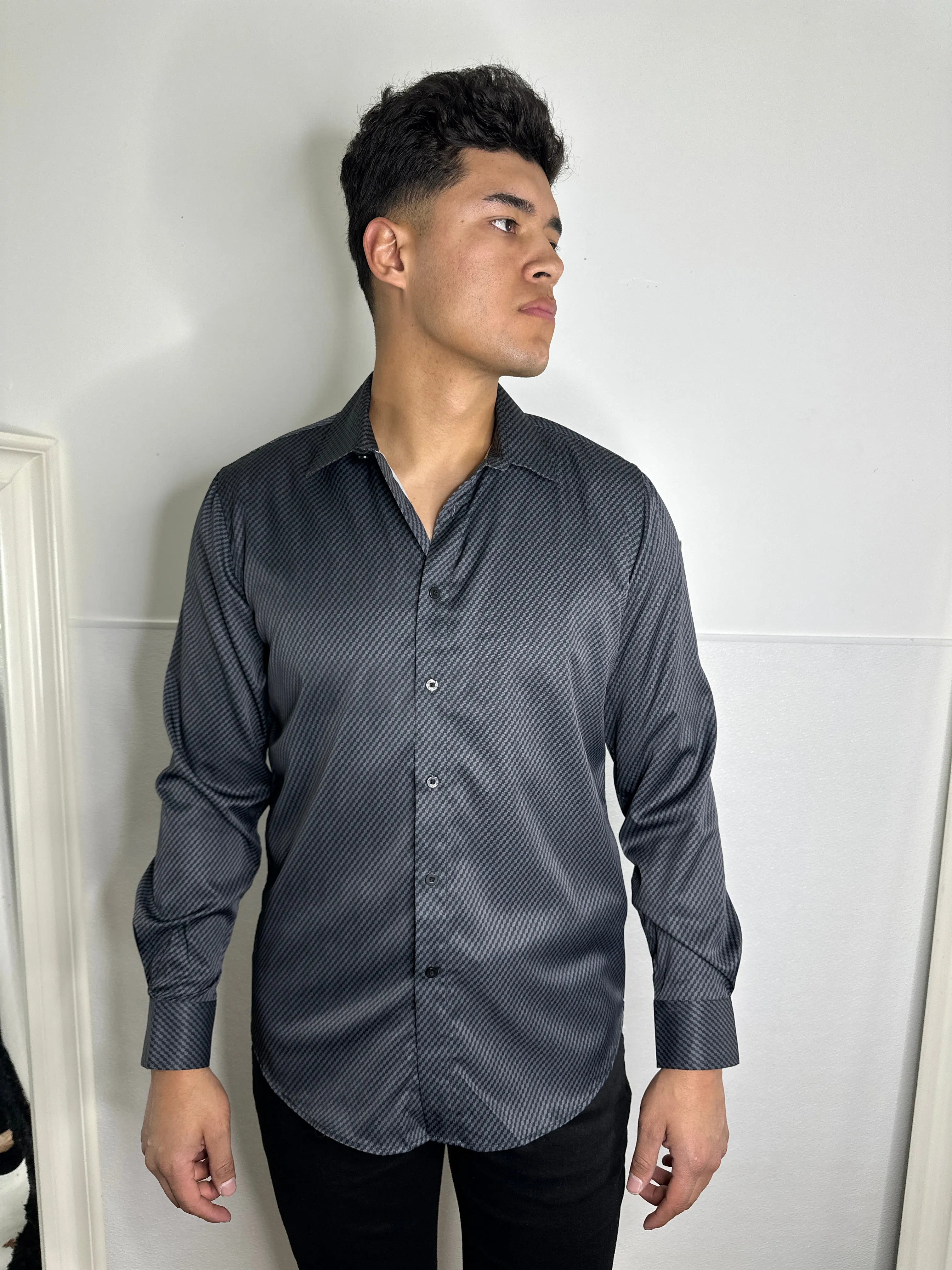 Edgardo Moderno Steel Grey Casual Shirt