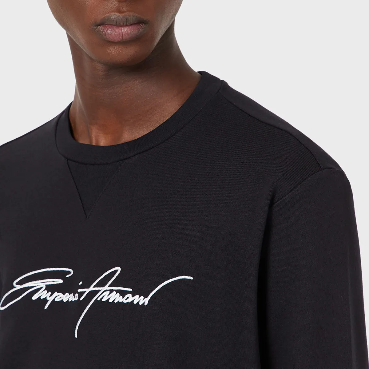 Emporio Armani - Signature Logo Sweatshirt in Navy