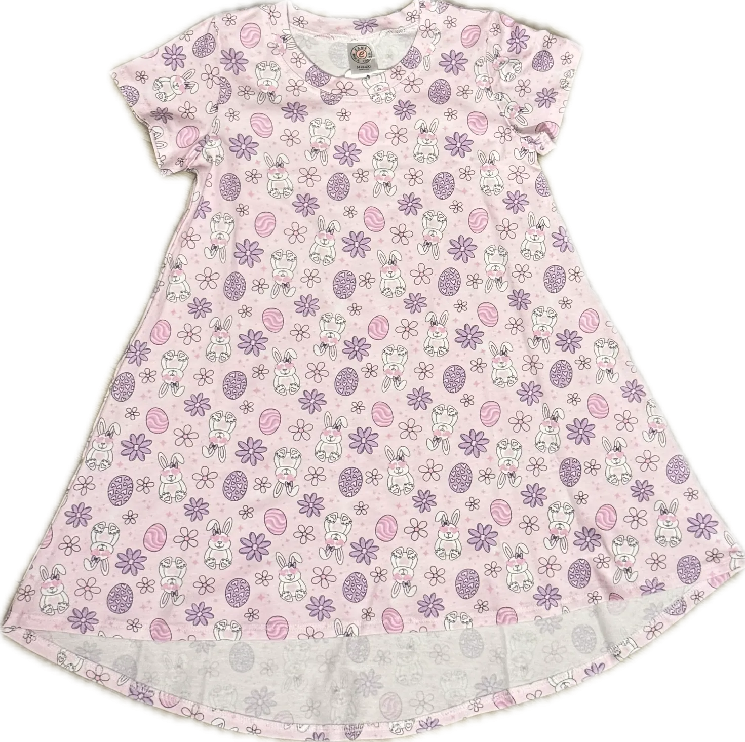 esme- Pink Bunny Girl Short Sleeve Dress