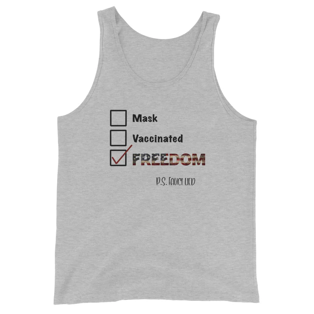 Fauci Lied Unisex Tank Top