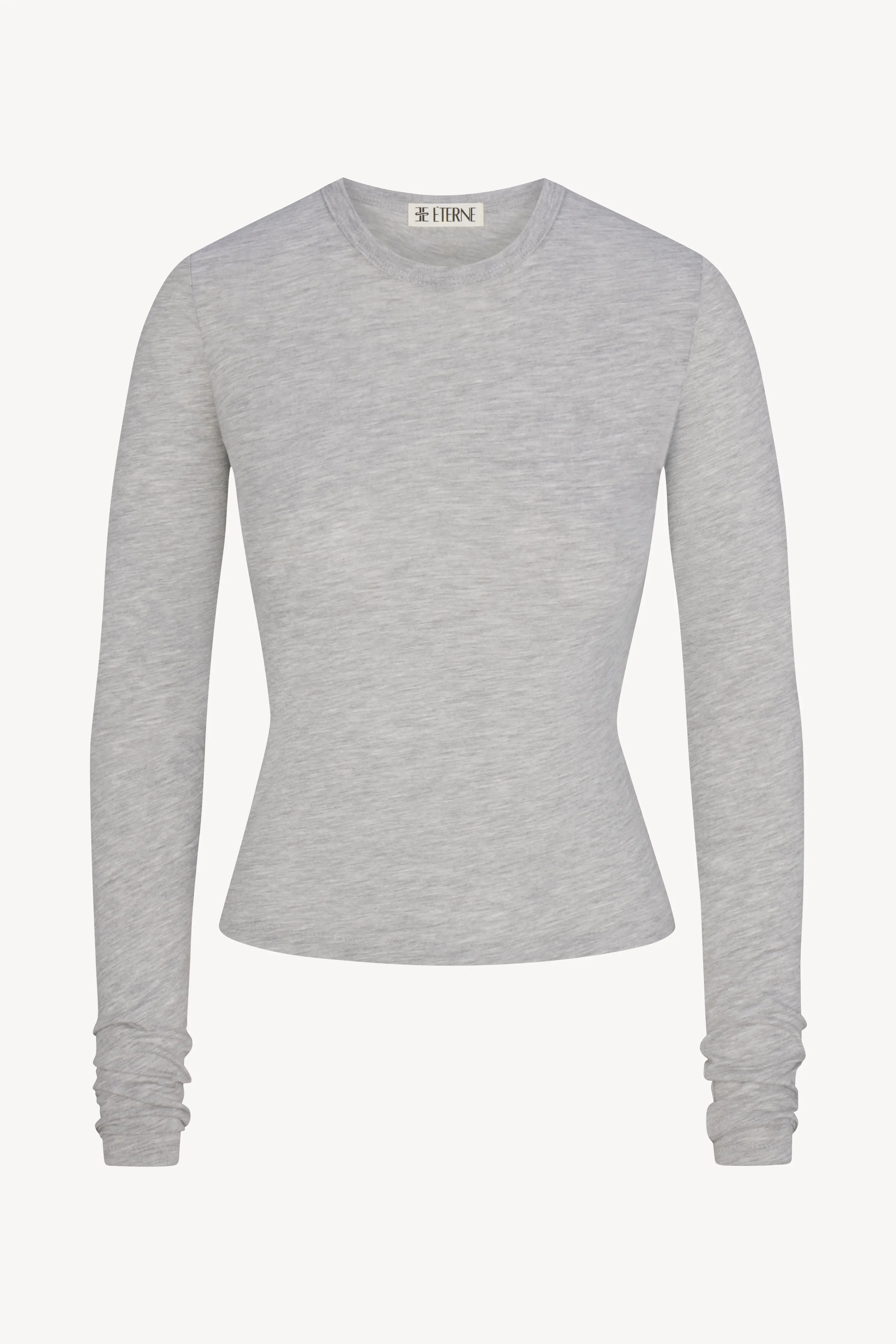 FITTED CREWNECK LONG SLEEVE T-SHIRT