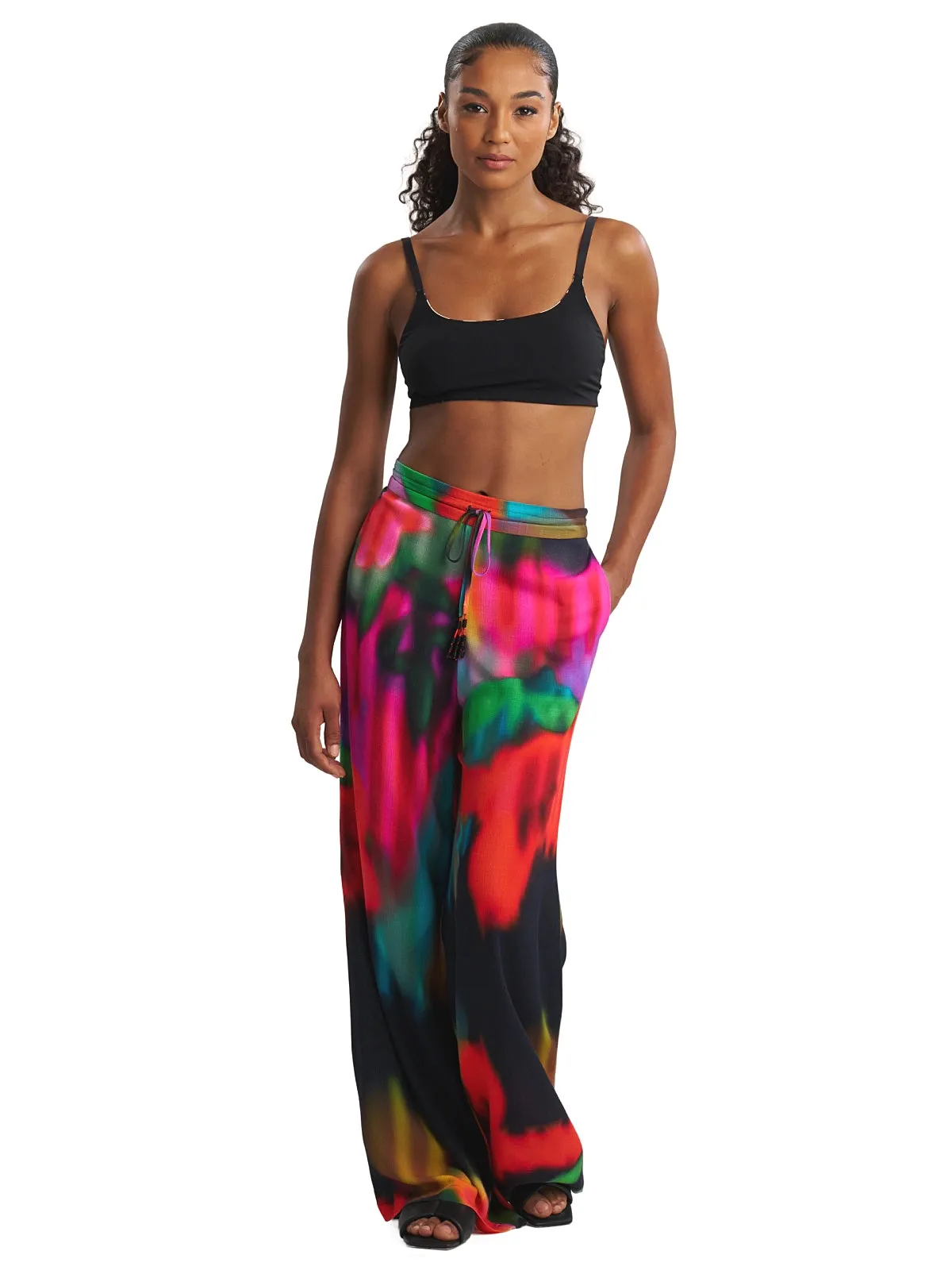 Floral Mirage Rayon Pants