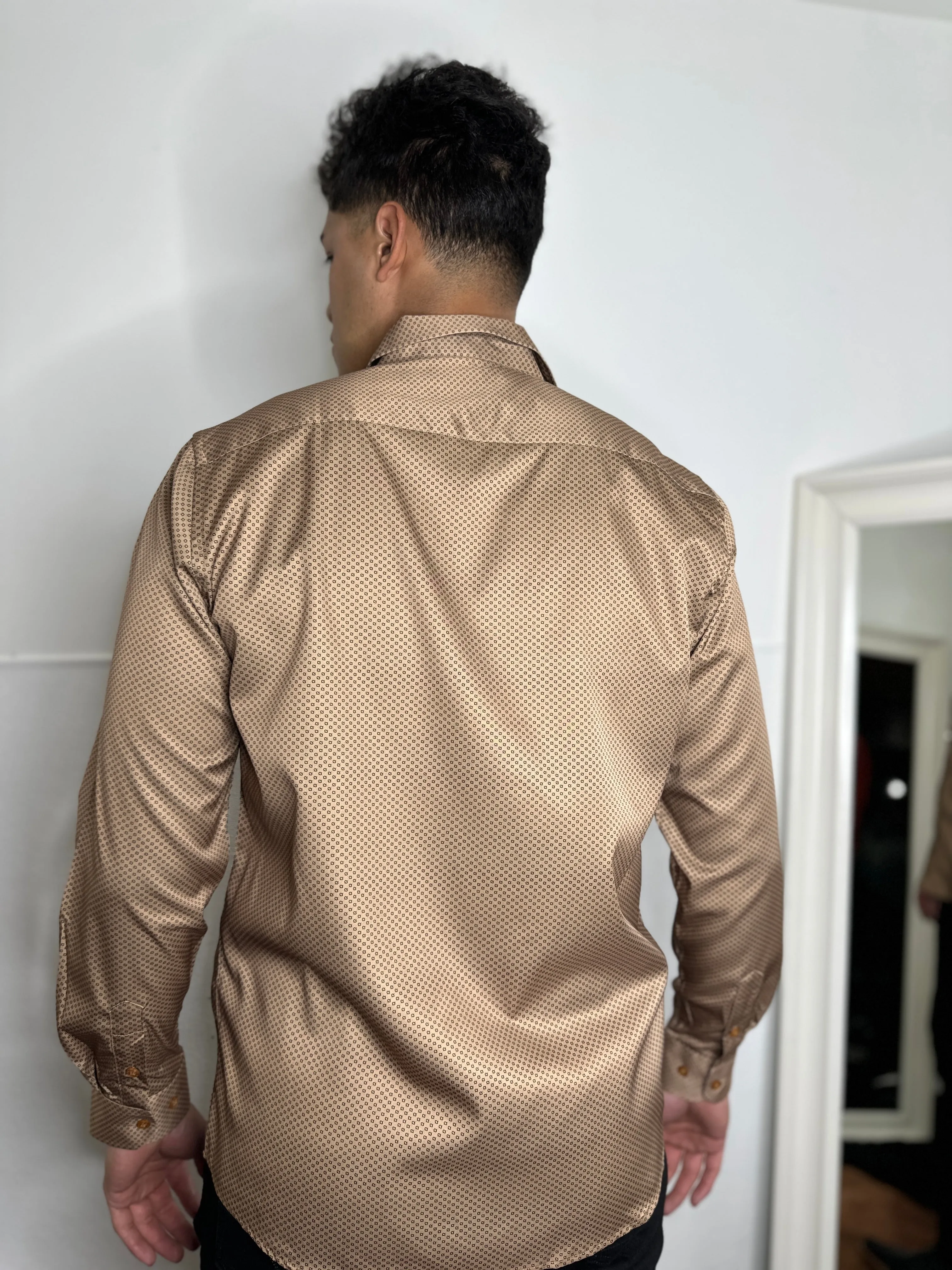Gaspar Moderno Brown Casual Shirt