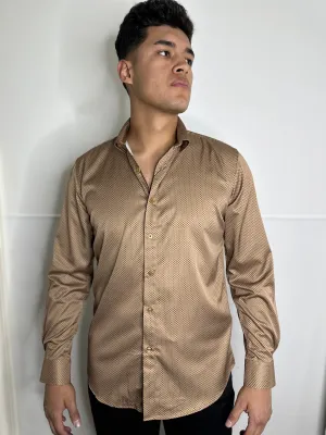 Gaspar Moderno Brown Casual Shirt