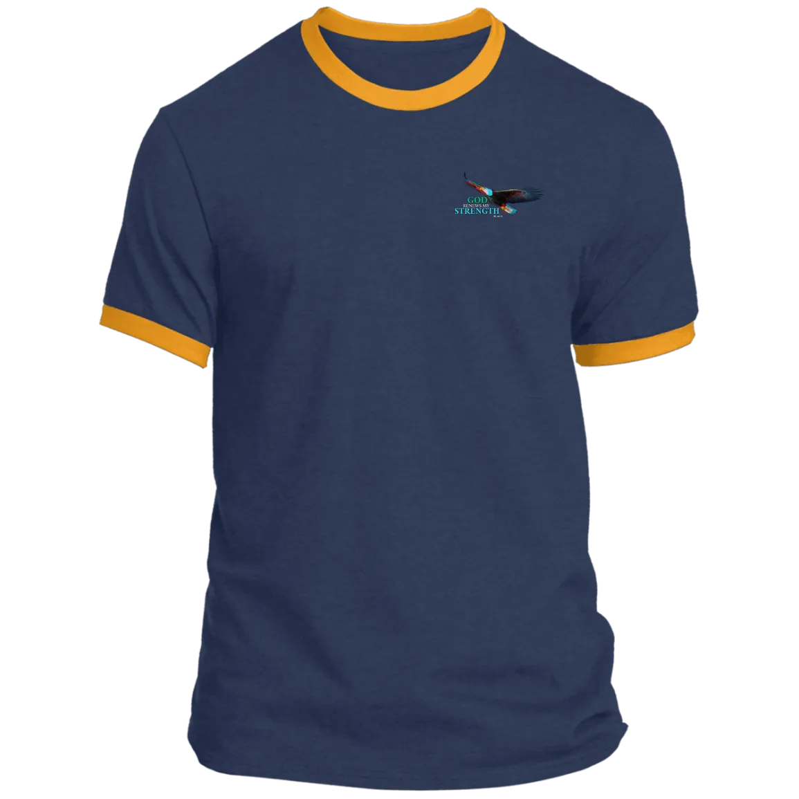 God Renews My Strength Men’s Ringer Tee
