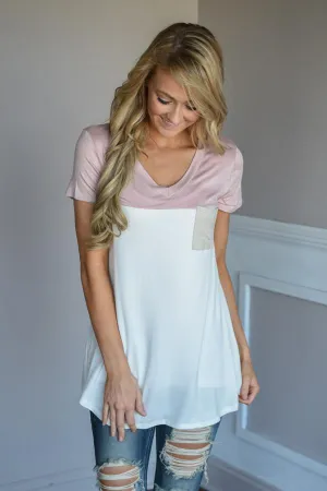 Got a Little Change in My Pocket Top ~ Light Pink
