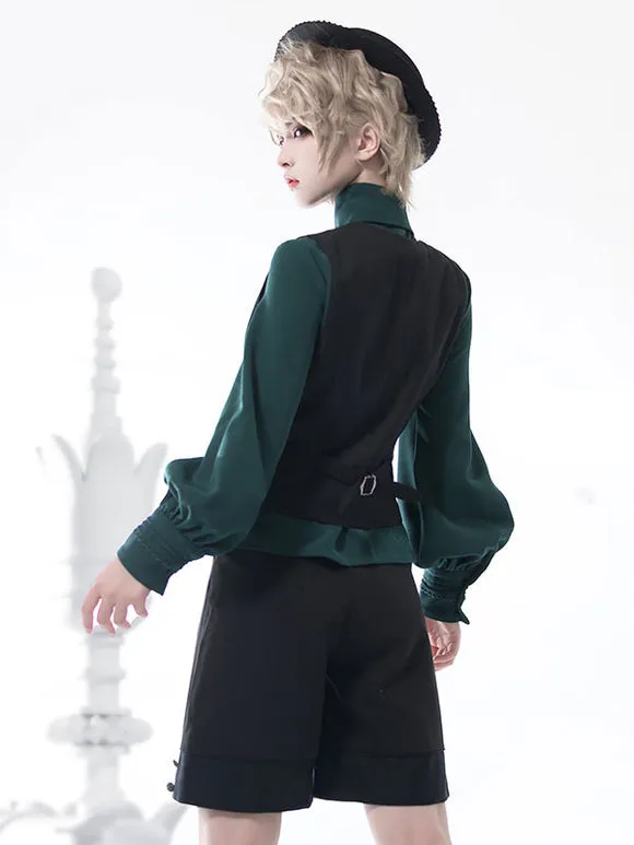 Gothic Lolita Coats Ouji Style Black Polyester Top Top Fall Lolita Outwears