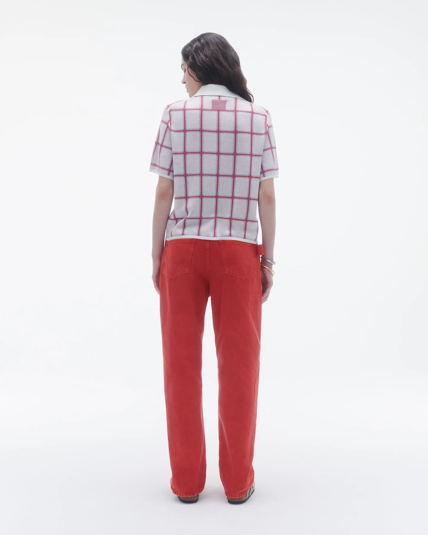 Guest in Residence Picnic Plaid Shirt in Cream Combo