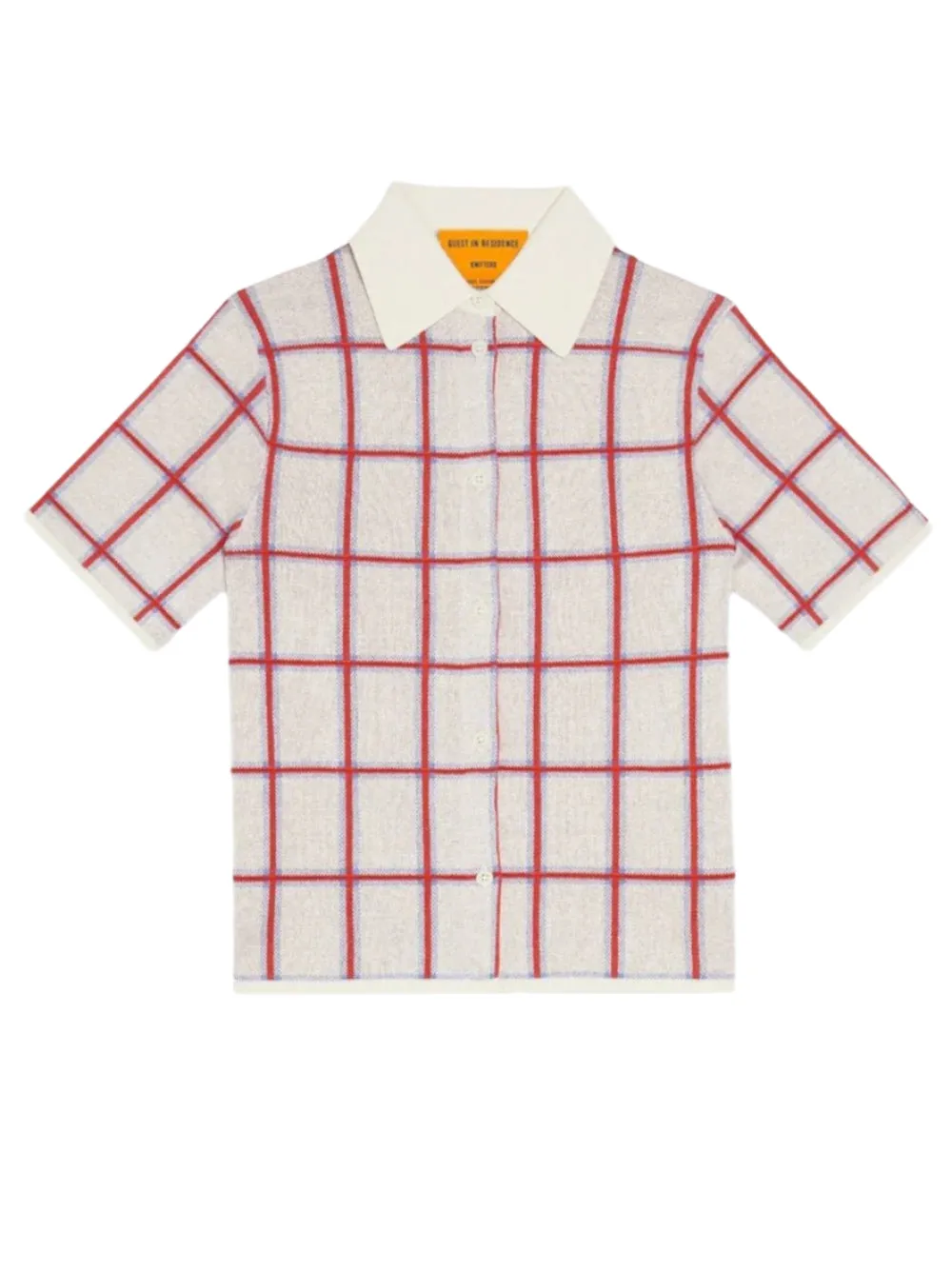 Guest in Residence Picnic Plaid Shirt in Cream Combo