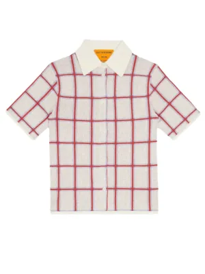 Guest in Residence Picnic Plaid Shirt in Cream Combo