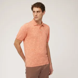 Harmont & Blaine Tweed Cotton/Linen Polo - Orange