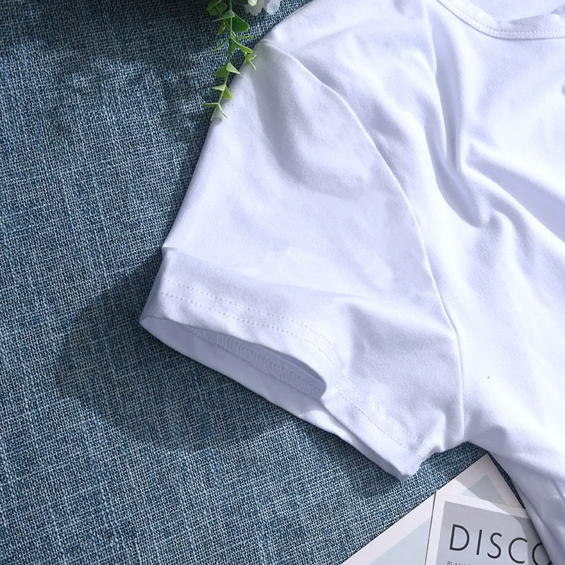 Hello Christmas Women White T-Shirt V