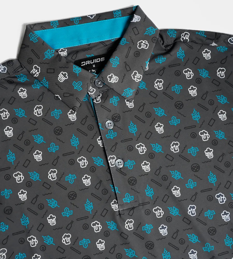 HOPS N BARLEY POLO - BLACK