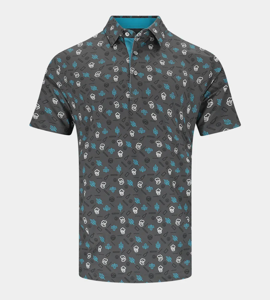 HOPS N BARLEY POLO - BLACK
