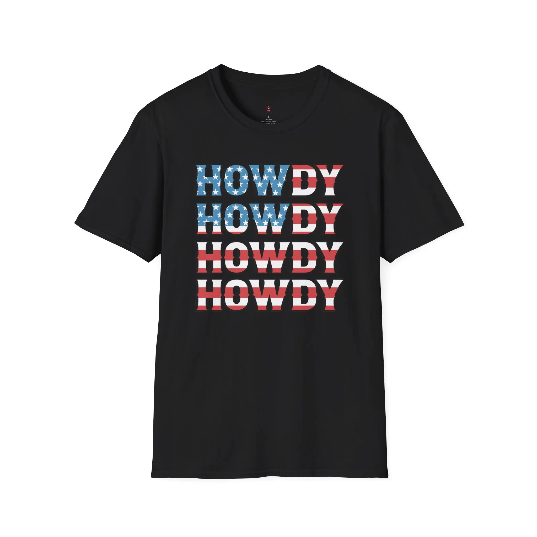 Howdy Tee, 4th of July, Western,  Softstyle T-Shirt