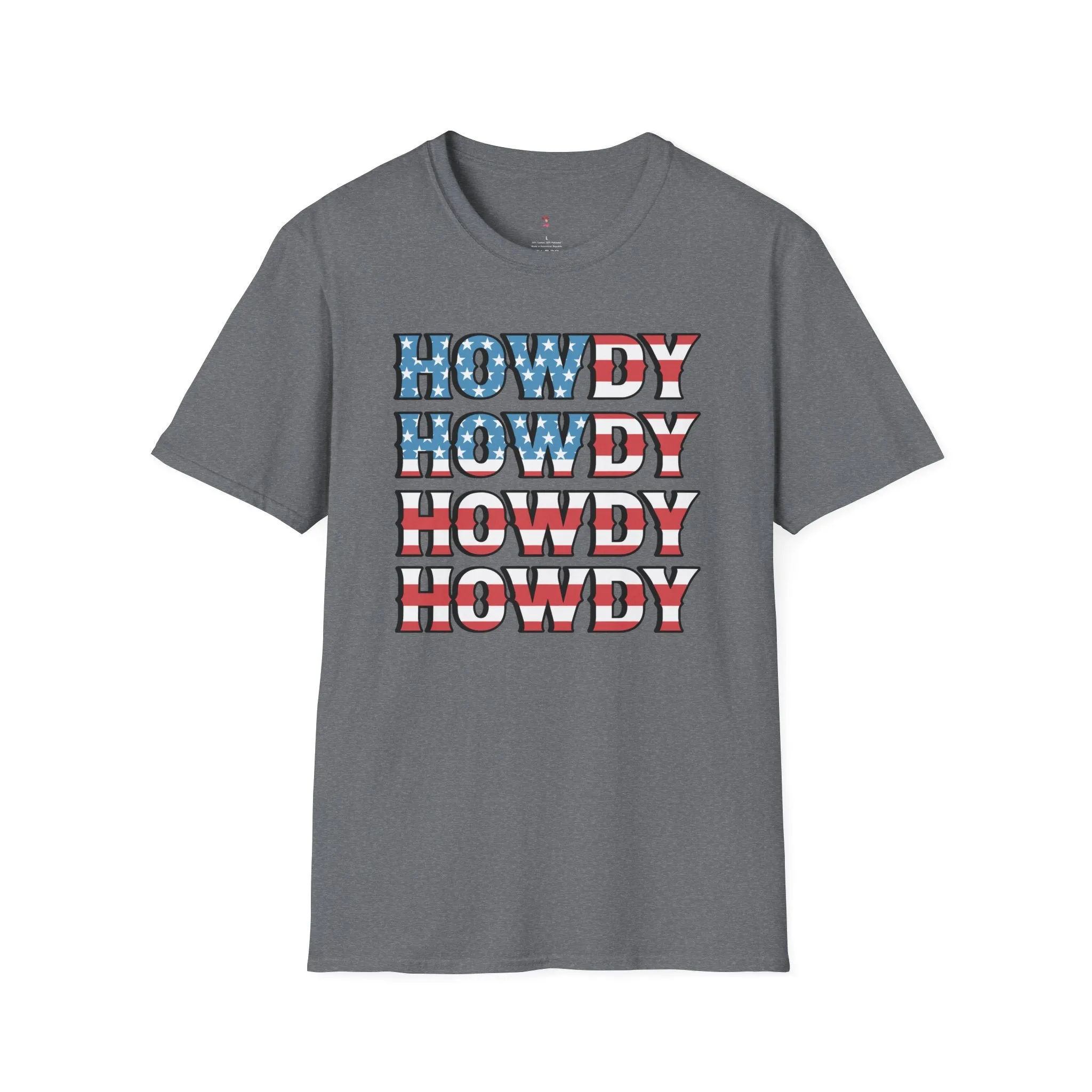 Howdy Tee, 4th of July, Western,  Softstyle T-Shirt