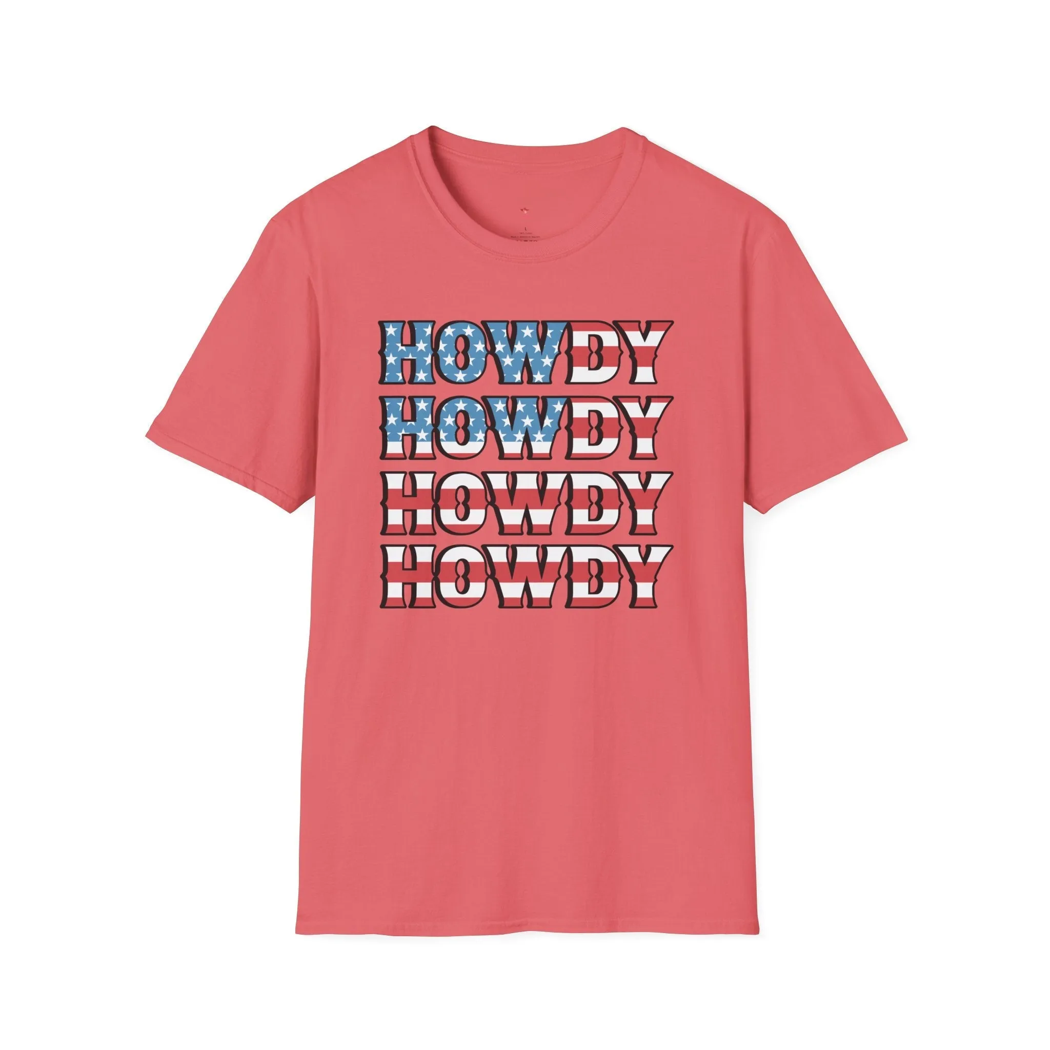 Howdy Tee, 4th of July, Western,  Softstyle T-Shirt