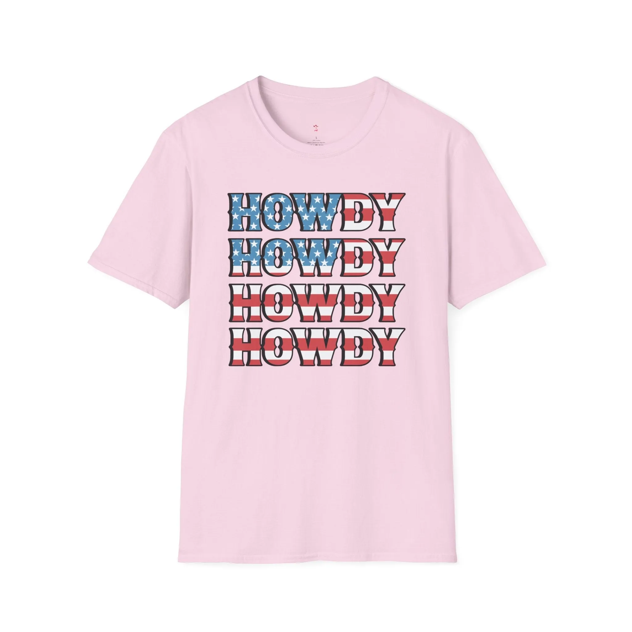 Howdy Tee, 4th of July, Western,  Softstyle T-Shirt