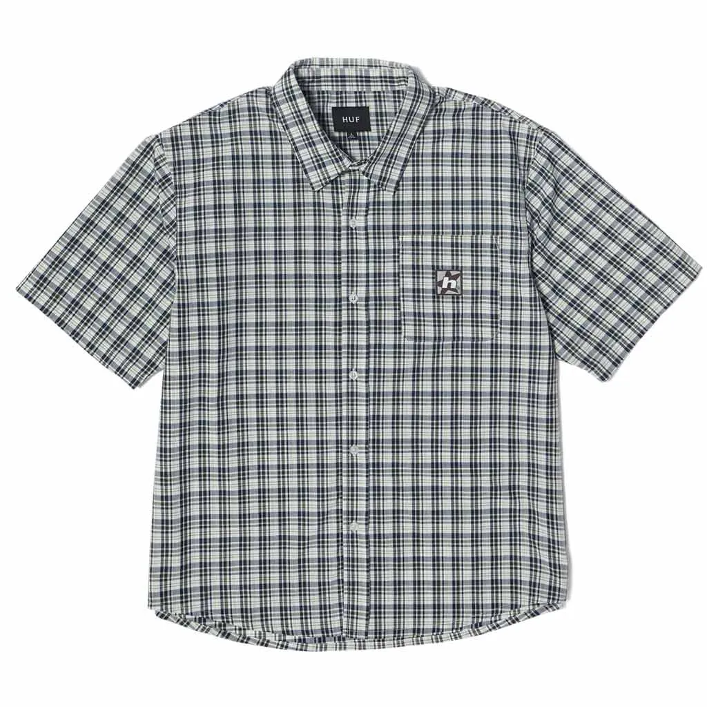HUF H STAR PLAID S/S SHIRT - LINEN