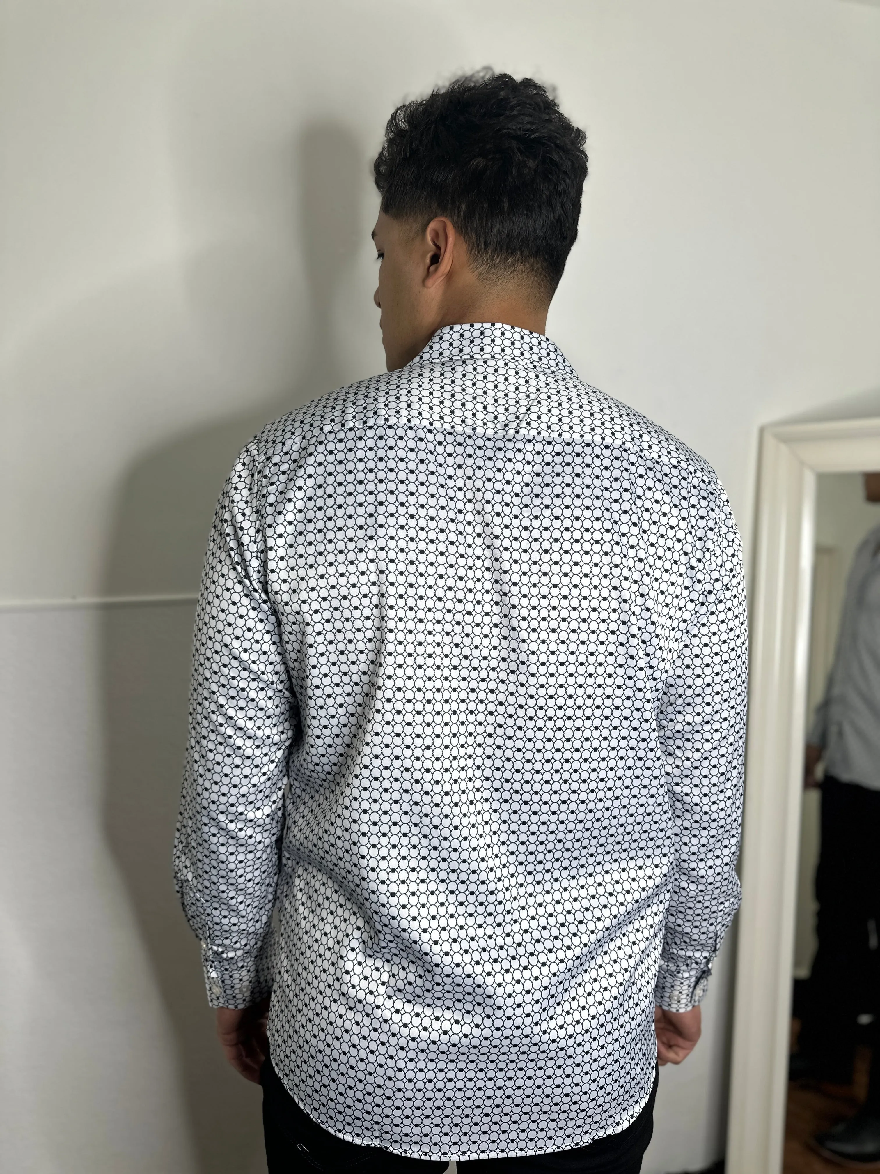 Humberto Moderno White Print Shirt