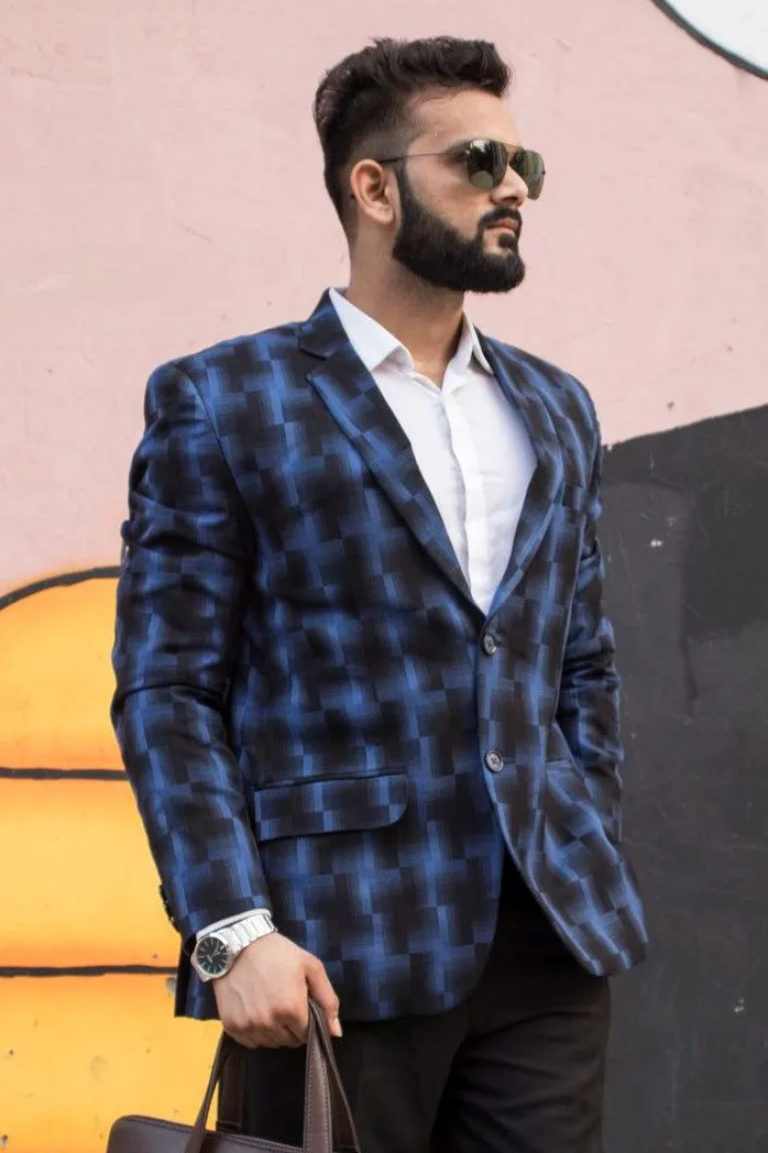 Imported Rayon Blue Blazer