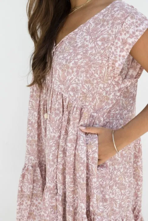 Isola Dress - Dusty Pink Iris Pink